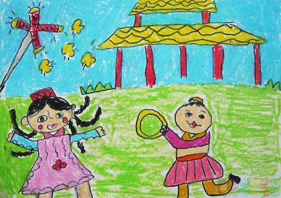小学生国庆节画画图片大全,附国庆作文参考