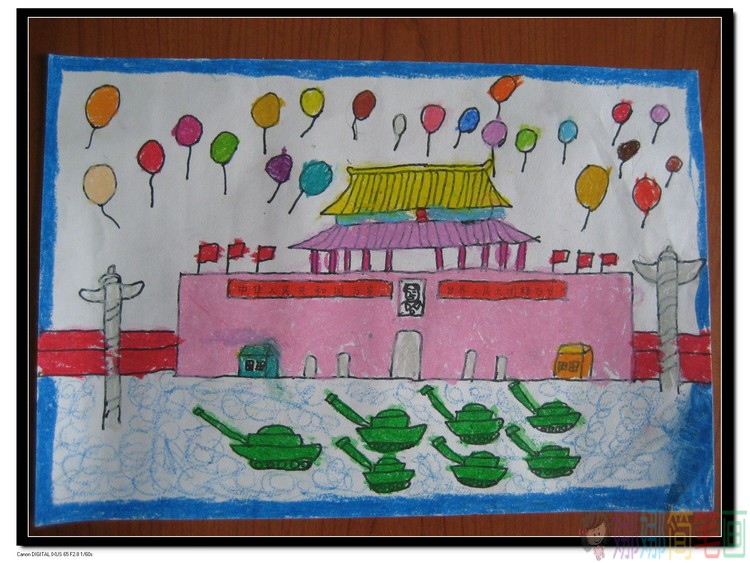 小学生国庆节画画图片大全,附国庆作文参考