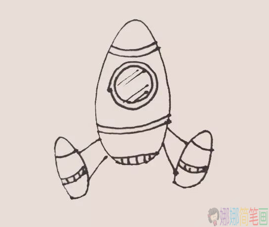 宇宙飞船简笔画,火箭简笔画