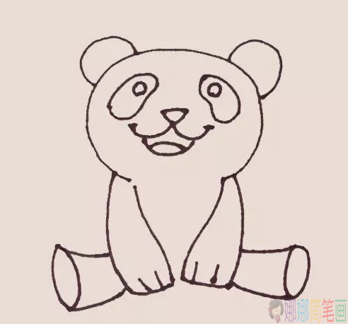 大熊猫简笔画图片彩色