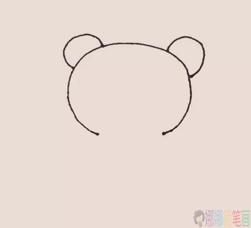 大熊猫简笔画图片彩色
