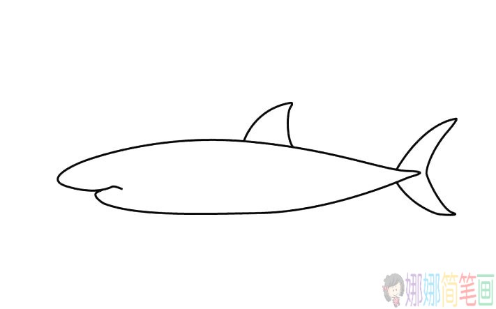大白鲨简笔画怎么画