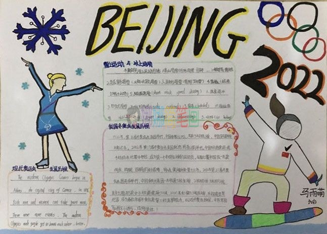 小学生冬奥会手抄报内容