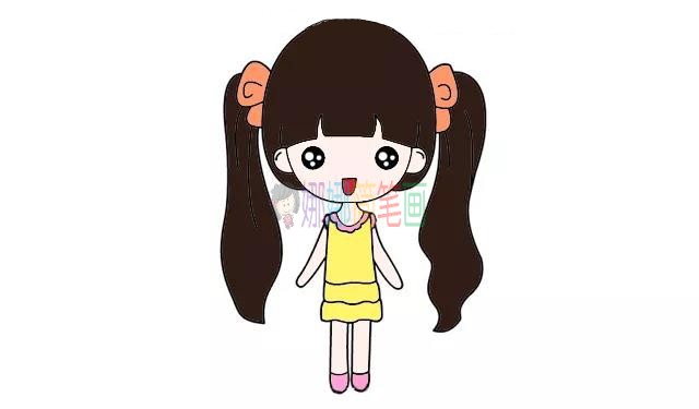 简单几步画出可爱的小女孩