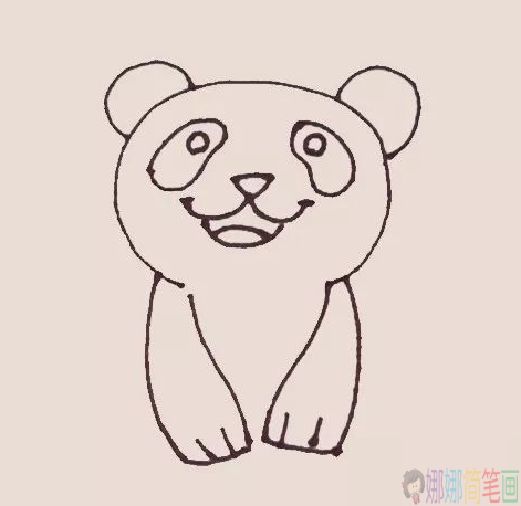 大熊猫简笔画图片彩色