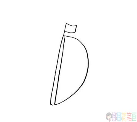 帆船简笔画,帆船简笔画彩色