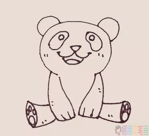 大熊猫简笔画图片彩色