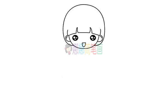 简单几步画出可爱的小女孩