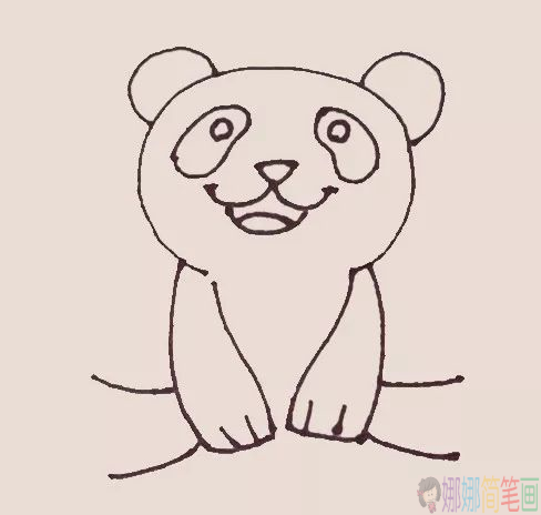 大熊猫简笔画图片彩色