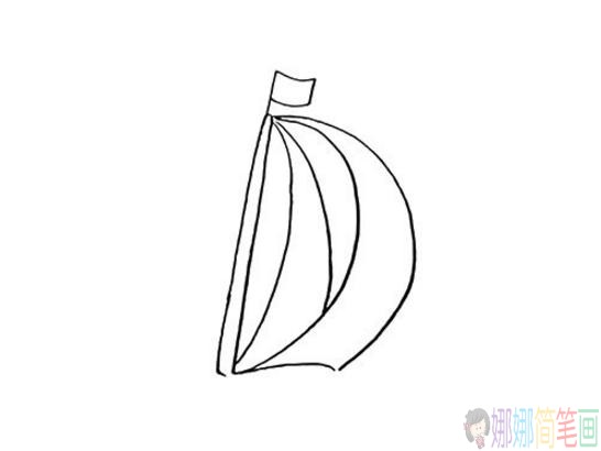 帆船简笔画,帆船简笔画彩色