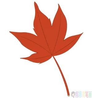 枫叶简笔画步骤,枫叶儿童简笔画