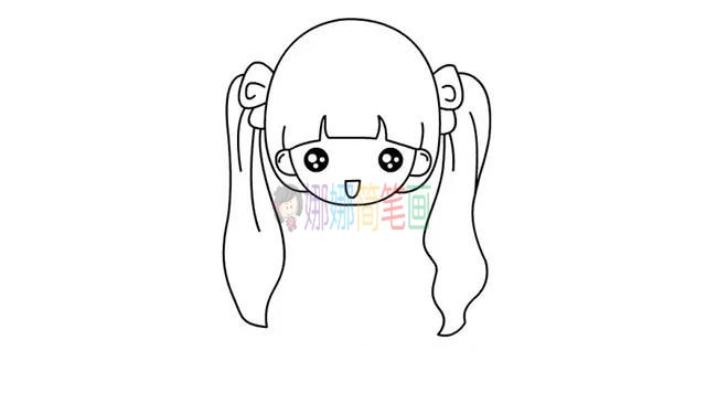 简单几步画出可爱的小女孩