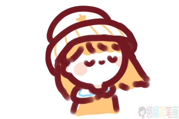 冬季的可爱少女简笔画图集