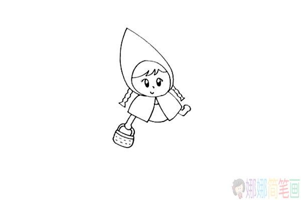小红帽的画法,小红帽儿童简笔画图片