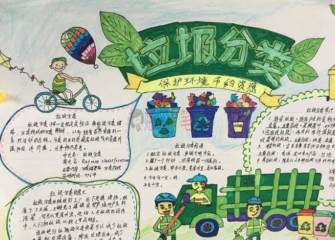 垃圾分类手抄报一等奖，垃圾分类手抄报写什么