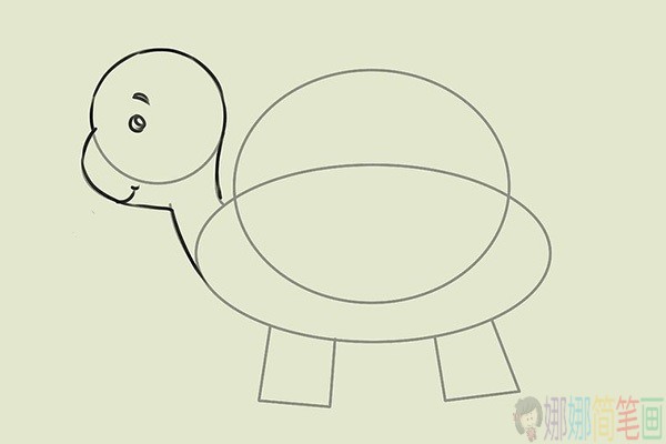 乌龟简笔画,小朋友怎么画乌龟