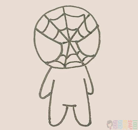 Q版蜘蛛侠怎么画