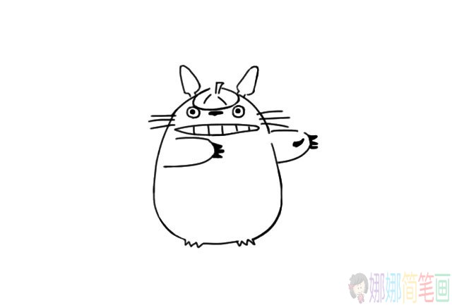 龙猫简笔画图片,龙猫简笔画步骤