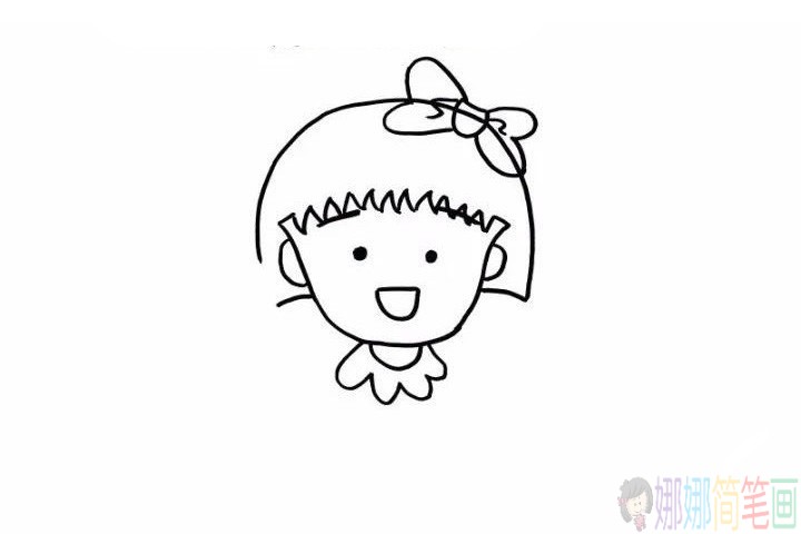 樱桃小丸子的画法,小丸子简笔画图片大全