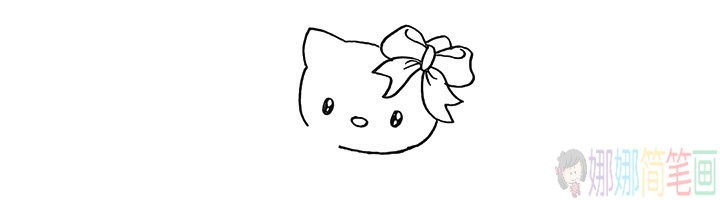hello kitty怎么画,凯蒂猫的简笔画教程