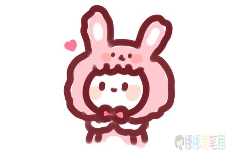 冬季的可爱少女简笔画图集