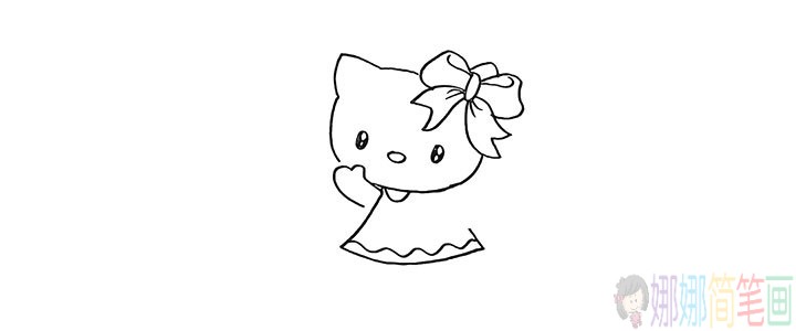 hello kitty怎么画,凯蒂猫的简笔画教程