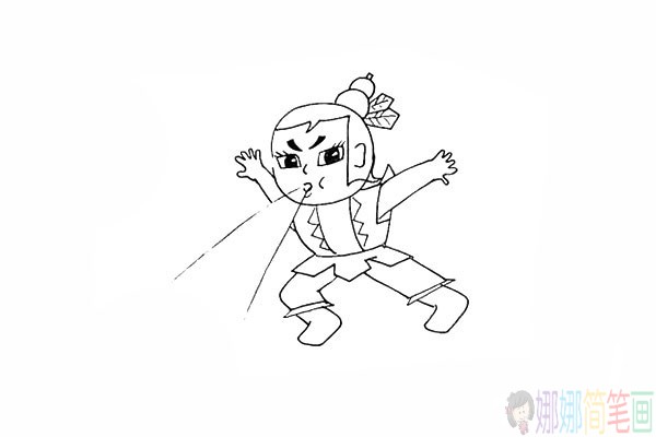 葫芦娃怎么画,葫芦娃简笔画步骤