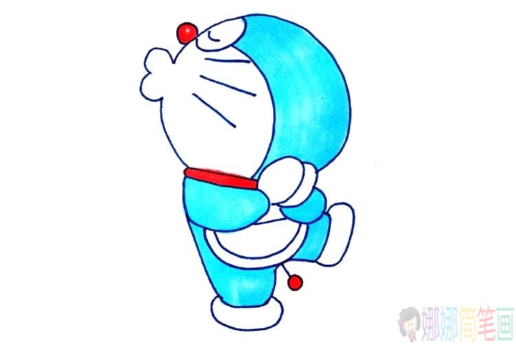 可爱的机器猫儿童简笔画步骤