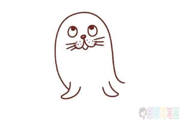 海狮儿童简笔画图片,海狮怎么画