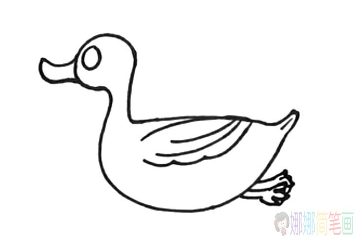 小鸭子的简笔画法