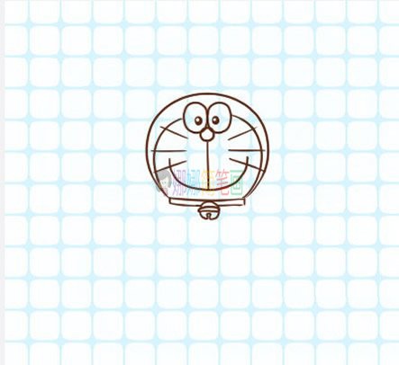哆啦A梦机器猫简笔画,机器猫的画法步骤