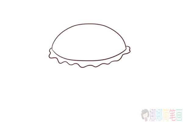 汉堡包怎么画,汉堡包简笔画步骤