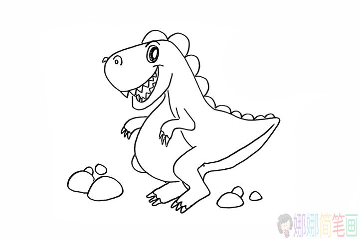 恐龙怎么画,恐龙简笔画步骤