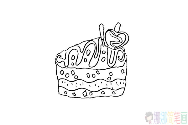 蛋糕的简笔画法