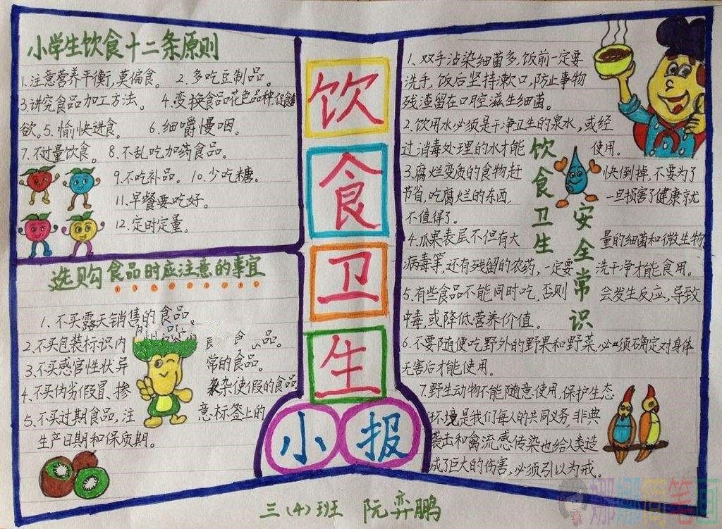 食品安全宣传手抄报