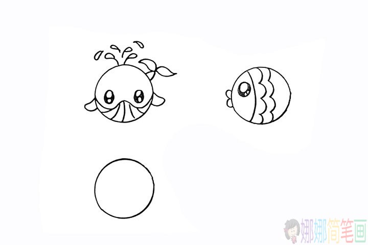 教孩子简笔画各种海洋动物