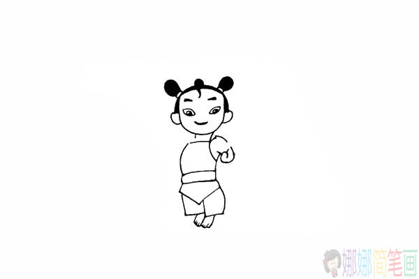 怎么画哪吒,哪吒简笔画步骤图片
