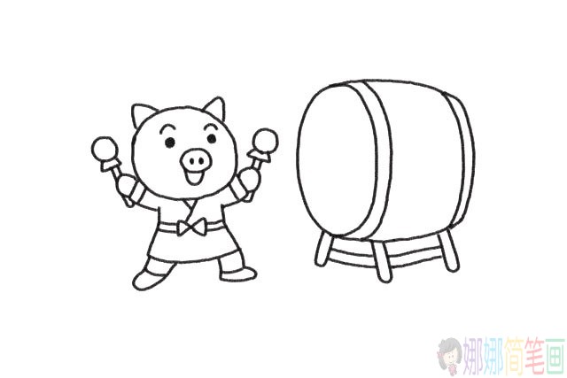 可爱的小猪怎么画,小猪简笔画教程