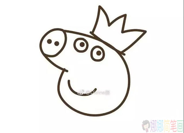 儿童简笔画小猪佩奇,带颜色小猪佩奇画法