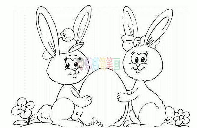 各种小兔子简笔画