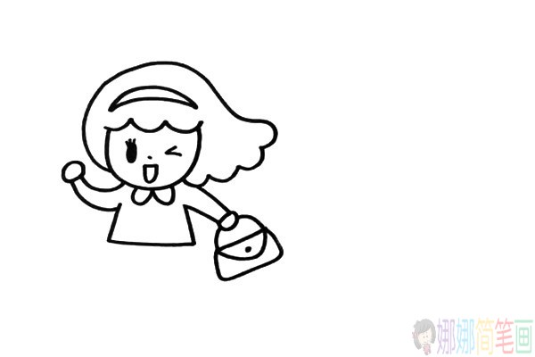 简单可爱的小女孩简笔画步骤