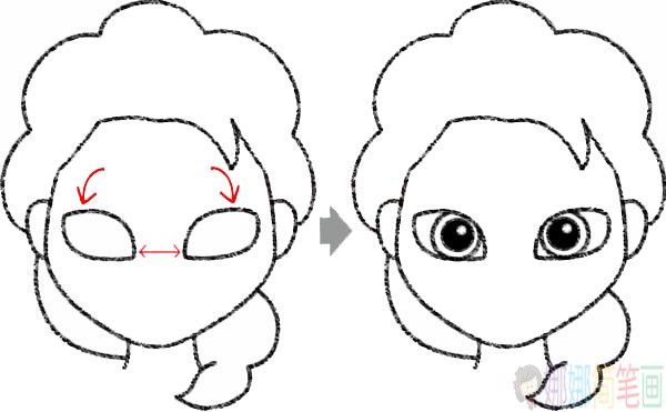 冰雪奇缘公主艾莎简笔画