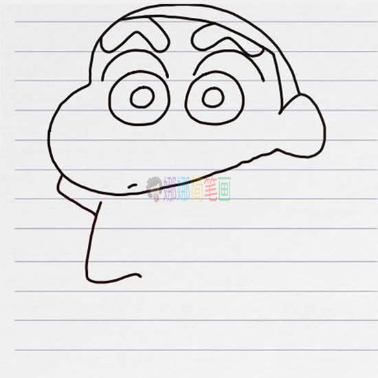 蜡笔小新简笔画,蜡笔小新怎么画教程