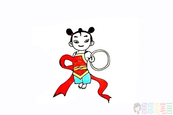 怎么画哪吒,哪吒简笔画步骤图片