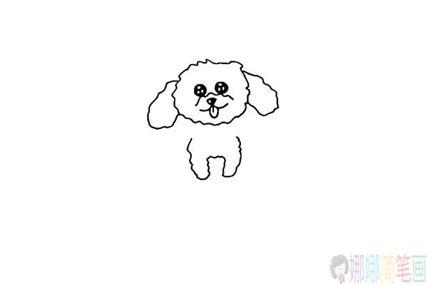可爱的小狗怎么画,泰迪犬儿童简笔画