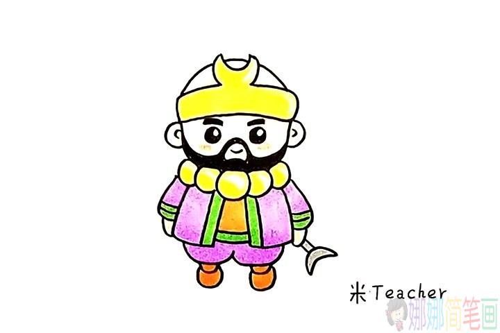 沙和尚怎么画,西游记三弟沙和尚简笔画
