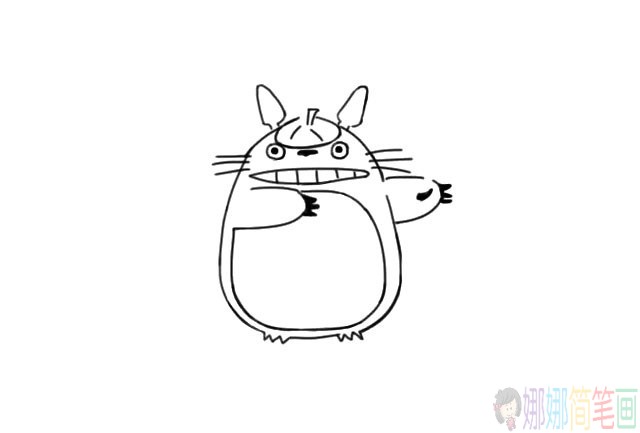 龙猫简笔画图片,龙猫简笔画步骤
