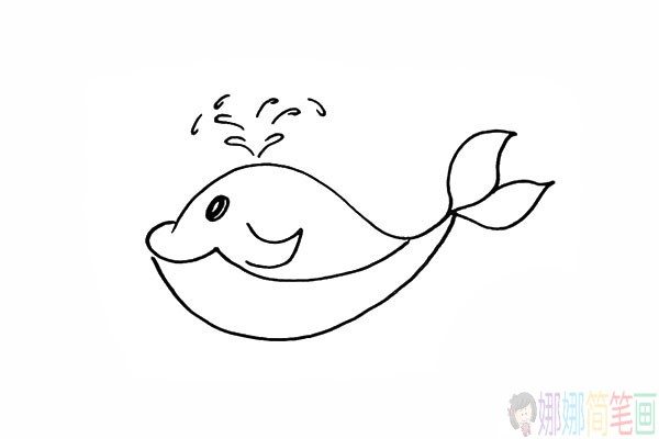 可爱鲸鱼的画法