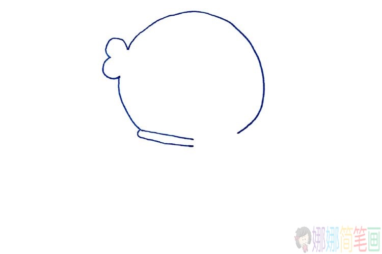 可爱的机器猫儿童简笔画步骤