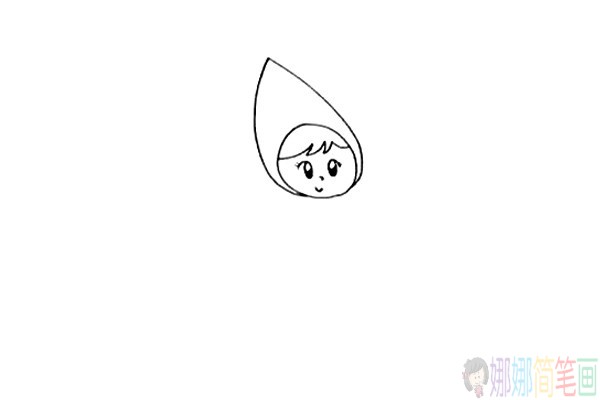 小红帽的画法,小红帽儿童简笔画图片